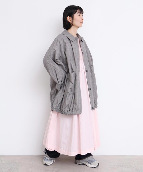 l'atelier du savon（アトリエドサボン）の「ブルゾンみたいなきもちのステンコート（ステンカラーコート・レディース・ベージュ/チェック・FREE）」の19枚目の写真