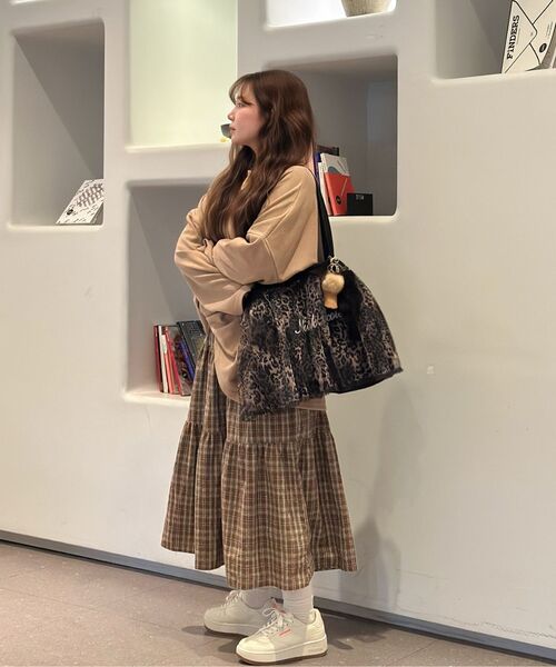 NICK&NICOLE(ニックアンドニコール)の「LEOPARD TULE LAYER TOTE BAG_BLACK(ショルダーバッグ・レディース・その他・FREE)」の5枚目の写真