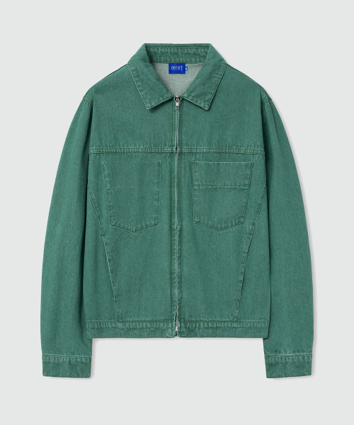 DECET(デケト)の「Denim Zip Jacket DCJK002Green(デニムジャケット・レディース・その他・SMALL/MEDIUM/LARGE)」の1枚目の写真
