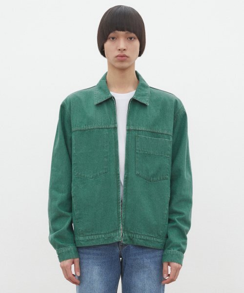 DECET(デケト)の「Denim Zip Jacket DCJK002Green(デニムジャケット・レディース・その他・SMALL/MEDIUM/LARGE)」の2枚目の写真