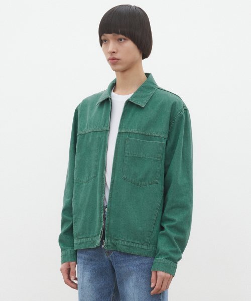 DECET(デケト)の「Denim Zip Jacket DCJK002Green(デニムジャケット・レディース・その他・SMALL/MEDIUM/LARGE)」の3枚目の写真
