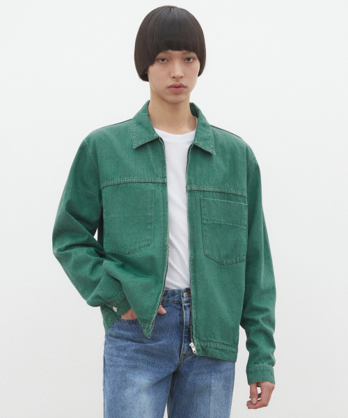 DECET(デケト)の「Denim Zip Jacket DCJK002Green(デニムジャケット・レディース・その他・SMALL/MEDIUM/LARGE)」の6枚目の写真