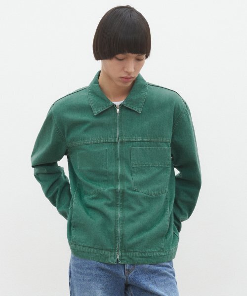 DECET(デケト)の「Denim Zip Jacket DCJK002Green(デニムジャケット・レディース・その他・SMALL/MEDIUM/LARGE)」の7枚目の写真