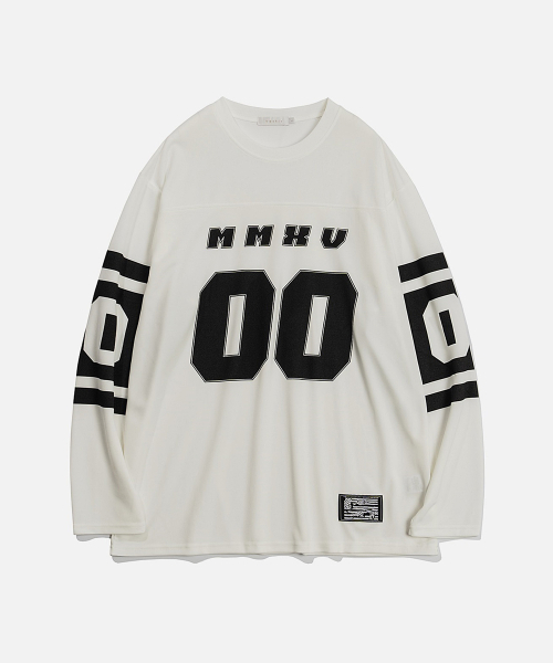 VASTIC(バスティック)の「フットボールジャージロングスリーブ_ホワイト(Tシャツ/カットソー・メンズ・その他・MEDIUM/LARGE)」の2枚目の写真