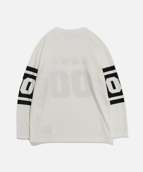 VASTIC(バスティック)の「フットボールジャージロングスリーブ_ホワイト(Tシャツ/カットソー・メンズ・その他・MEDIUM/LARGE)」の3枚目の写真