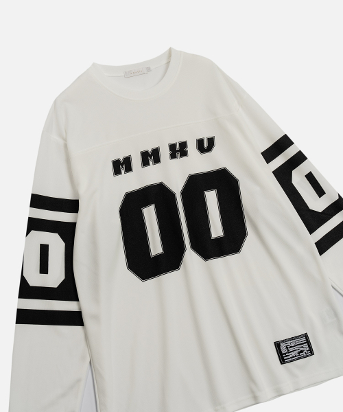 VASTIC(バスティック)の「フットボールジャージロングスリーブ_ホワイト(Tシャツ/カットソー・メンズ・その他・MEDIUM/LARGE)」の4枚目の写真