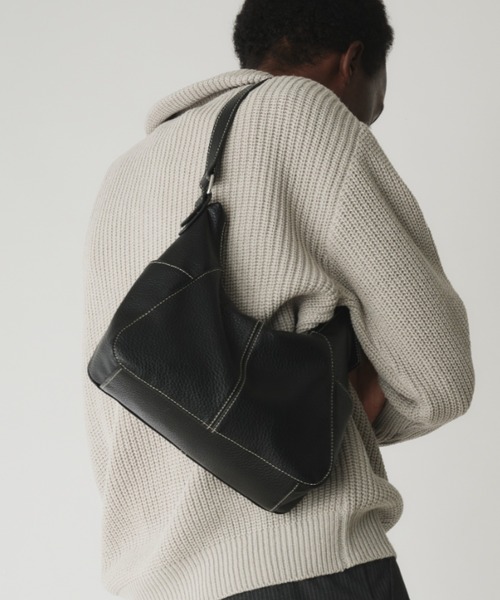 Adoon plain(アドーンプレーン)の「One-Shoulder Half-Moon Bag / ワンショルダーハーフムーンバッグ 【新色追加】(ハンドバッグ・メンズ・ブラック/ブラウン・FREE)」の20枚目の写真
