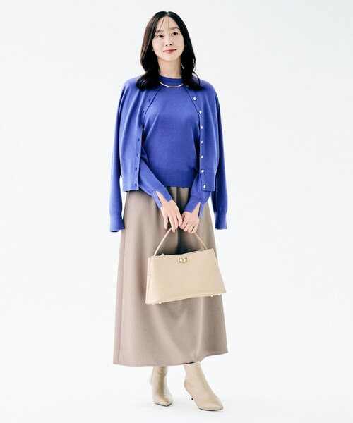 UNTITLED(アンタイトル)の「【アンサンブル可/洗える】ウォームスパン カーディガン(カーディガン/ボレロ・レディース・ブルー系その他/ホワイト系7/ブラック系4/ライトグレー系4/レッド系1・48/00/02/04/44)」の14枚目の写真