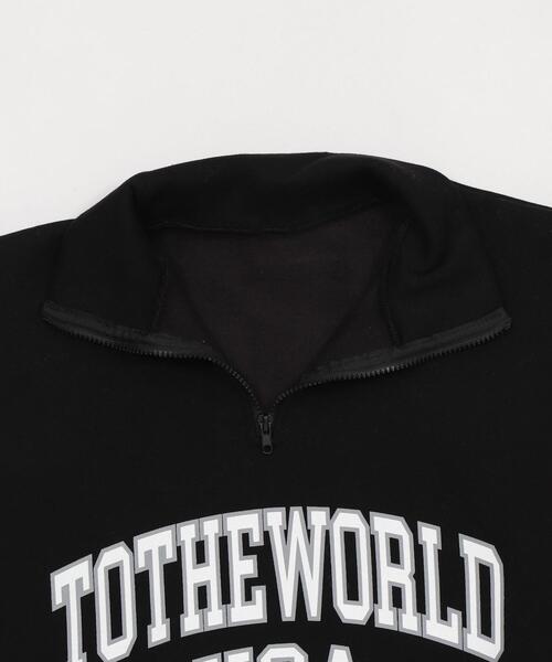 WOND(ウォンド)の「WOND/ラインリブハーフZIPビッグスウェット(スウェット・レディース・ブラック/オートミール・FREE)」の16枚目の写真