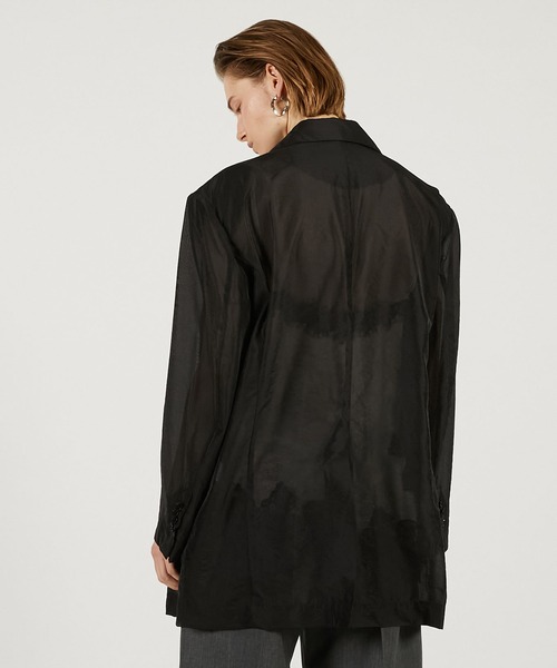 PRANK PROJECT（プランクプロジェクト）の「【2026Spring Pre-Order】シアーオーバージャケット / Sheer Oversized Jacket（テーラードジャケット・レディース・ブラック/アイボリー/ブラウン・FREE）」の10枚目の写真