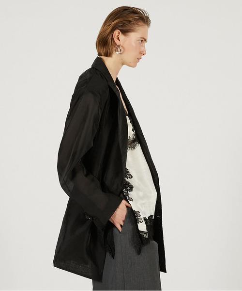 PRANK PROJECT（プランクプロジェクト）の「【2026Spring Pre-Order】シアーオーバージャケット / Sheer Oversized Jacket（テーラードジャケット・レディース・ブラック/アイボリー/ブラウン・FREE）」の11枚目の写真