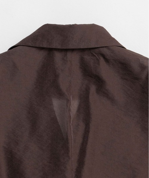 PRANK PROJECT（プランクプロジェクト）の「【2026Spring Pre-Order】シアーオーバージャケット / Sheer Oversized Jacket（テーラードジャケット・レディース・ブラック/アイボリー/ブラウン・FREE）」の7枚目の写真