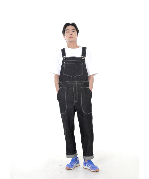SAINTCREW(セントクルー)の「ウォーカー&ビルダーパティグデニムオーバーロールWNB-605ブラックWHS(サロペット/オーバーオール・メンズ・その他・MEDIUM/LARGE/X-LARGE)」の2枚目の写真