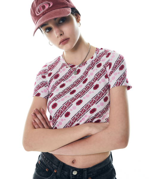 DISCHORDSOUND（ディスコードサウンド）の「ダムスプリントクロップTシャツ[ピンク]（Tシャツ/カットソー・レディース・その他・SMALL）」の2枚目の写真