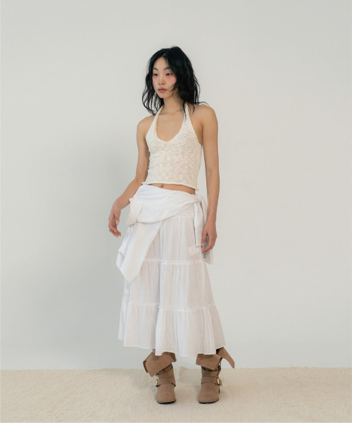 ZIZEMUSEUM（ジゼミュージアム）の「HALTER NECK BEADS KNIT (IVORY)（Tシャツ/カットソー・レディース・その他・OS）」の3枚目の写真