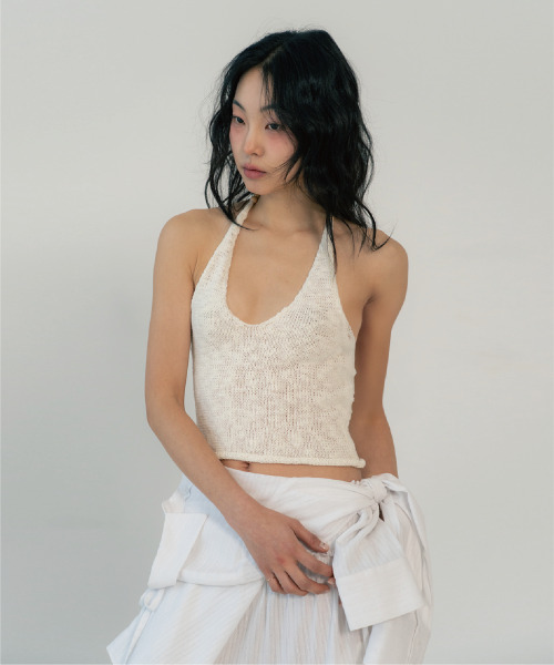 ZIZEMUSEUM（ジゼミュージアム）の「HALTER NECK BEADS KNIT (IVORY)（Tシャツ/カットソー・レディース・その他・OS）」の5枚目の写真