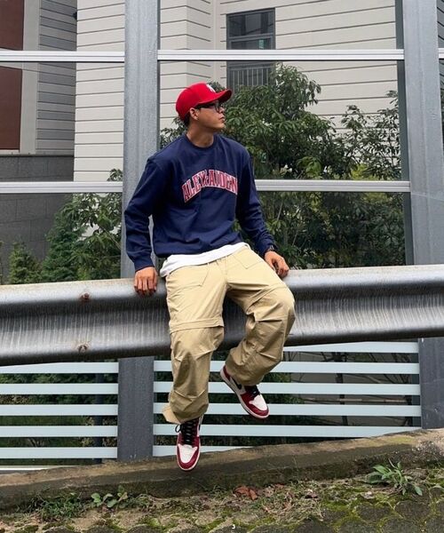 ALEXNAIDEN（アレックスエンエイデン）の「ラインビッグアーチロゴスウェット（ネイビー）（スウェット・レディース・ネイビー・SMALL/MEDIUM/LARGE/X-LARGE）」の4枚目の写真