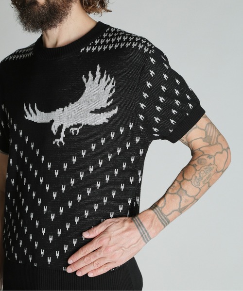 schott(ショット)の「Schott/ショット/50s KNIT/フィフティーズ ニット(ニット/セーター・メンズ・ブラック/バーガンディー・L/XL/M)」の3枚目の写真