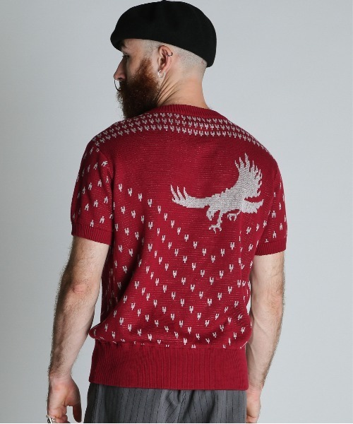 schott(ショット)の「Schott/ショット/50s KNIT/フィフティーズ ニット(ニット/セーター・メンズ・ブラック/バーガンディー・L/XL/M)」の14枚目の写真