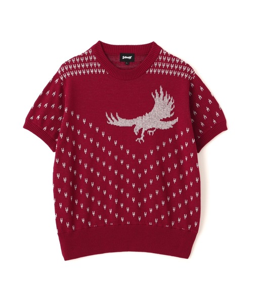 schott(ショット)の「Schott/ショット/50s KNIT/フィフティーズ ニット(ニット/セーター・メンズ・ブラック/バーガンディー・L/XL/M)」の7枚目の写真
