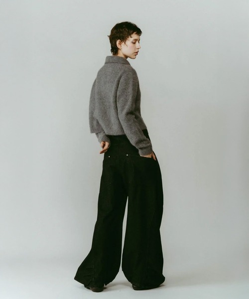CONZ(コンズ)の「fox over polo-neck knit(ニット/セーター・レディース・ブラック/ベージュ/グレー・FREE)」の11枚目の写真