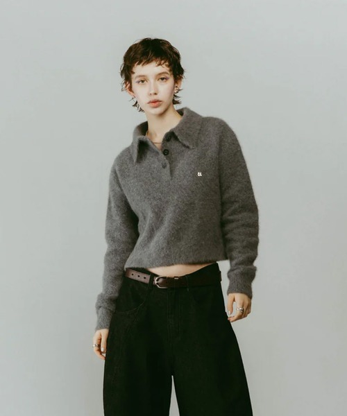 CONZ(コンズ)の「fox over polo-neck knit(ニット/セーター・レディース・ブラック/ベージュ/グレー・FREE)」の8枚目の写真