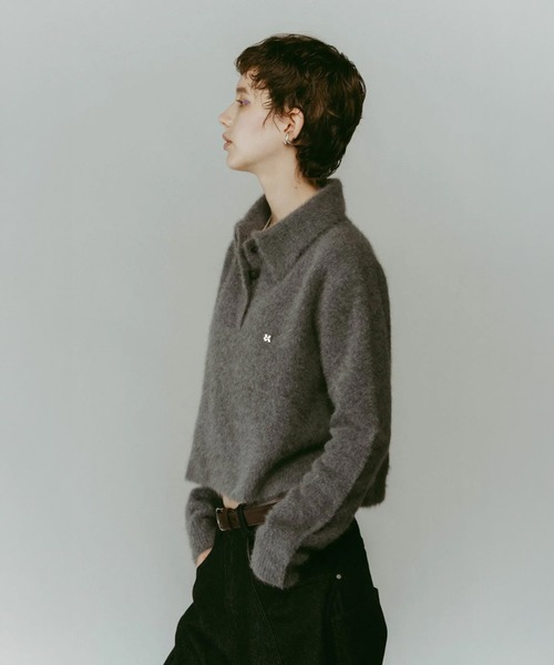 CONZ(コンズ)の「fox over polo-neck knit(ニット/セーター・レディース・ブラック/ベージュ/グレー・FREE)」の9枚目の写真