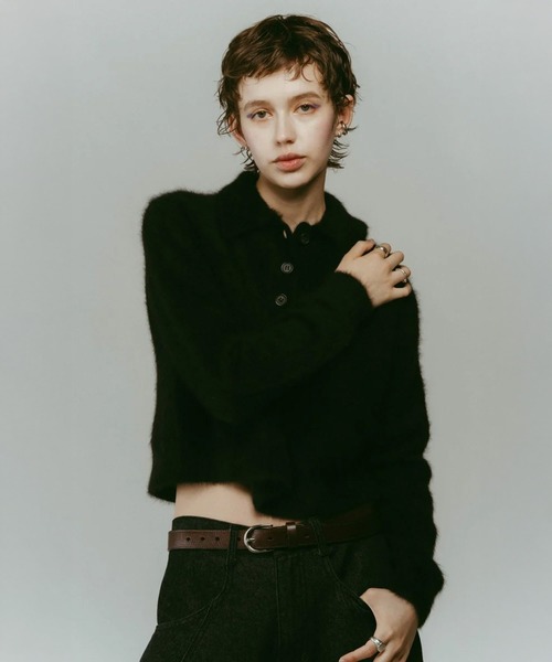 CONZ(コンズ)の「fox over polo-neck knit(ニット/セーター・レディース・ブラック/ベージュ/グレー・FREE)」の12枚目の写真