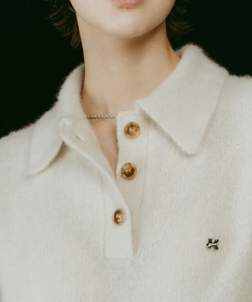 CONZ(コンズ)の「fox over polo-neck knit(ニット/セーター・レディース・ブラック/ベージュ/グレー・FREE)」の5枚目の写真