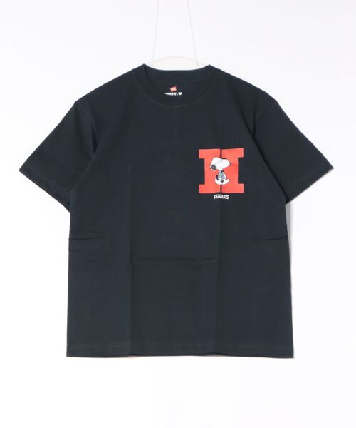 JUGLANS(ユグランス)の「【Hanes】HM1-D003 PEANUTS X BEEFY-T/ピーナッツコラボ/Tシャツ(Tシャツ/カットソー・メンズ・グレー/ネイビー/ブラック/ホワイト・XL/L/M/S)」の4枚目の写真