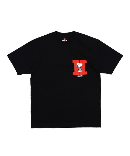 JUGLANS(ユグランス)の「【Hanes】HM1-D003 PEANUTS X BEEFY-T/ピーナッツコラボ/Tシャツ(Tシャツ/カットソー・メンズ・グレー/ネイビー/ブラック/ホワイト・XL/L/M/S)」の2枚目の写真