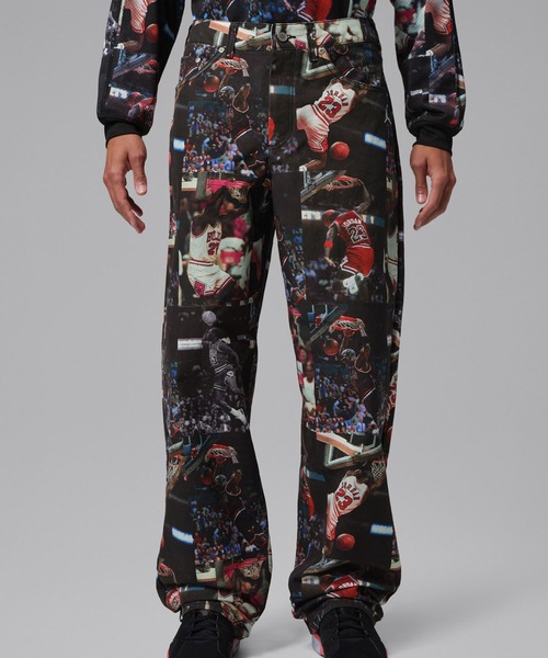 JORDAN BRAND(ジョーダンブランド)の「JORDAN BRAND M J FLT AOP WVN PANT / ジョーダン ブランド FLT AOP ウーヴン パンツ / NIKE【SP】(その他パンツ・メンズ・ブラック・30inch/32inch/34inch/36inch)」の2枚目の写真