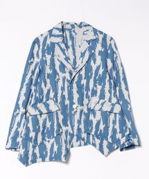 sulvam（サルバム）の「sulvam/サルバム/タイダイジャガードアシンメトリー（テーラードジャケット）」