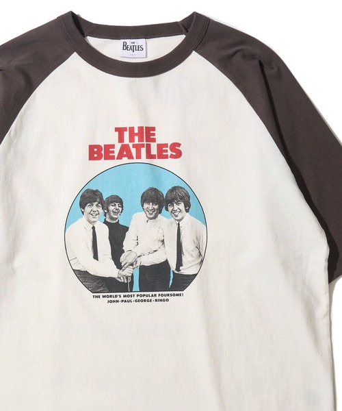 The Beatles(ザビートルズ)の「【THE BEATLES/ザ ビートルズ】レコードデザインラグランスリーブTシャツ / バックプリント(Tシャツ/カットソー・レディース・ホワイト系1/ホワイト系3/ホワイト系2・X-LARGE/LARGE/MEDIUM)」の1枚目の写真