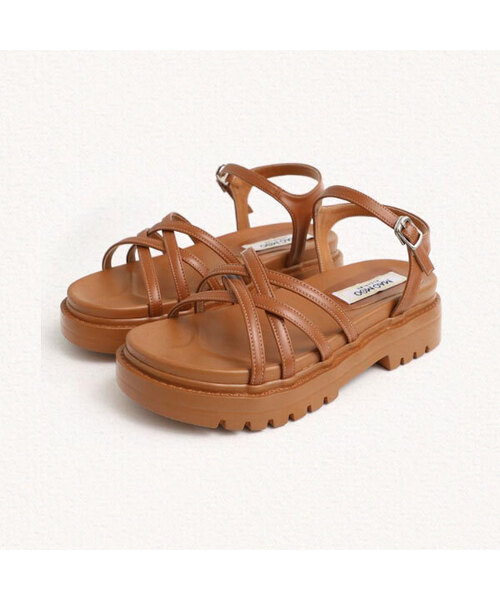 MAC MOC(マックモック)の「ジュード クロスストラップサンダル_3カラー 5cm(サンダル・レディース・ブラック/シルバー/キャメル・22.5cm/23cm/23.5cm/24cm/24.5cm/25cm)」の2枚目の写真