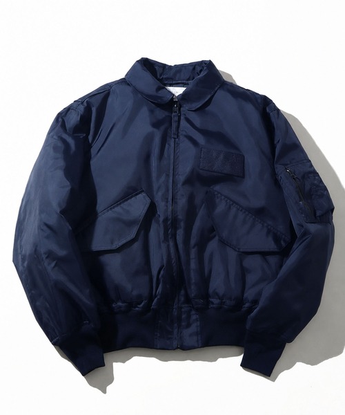 HOUSTON(ヒューストン)の「【HOUSTON/ヒューストン】FLIGHT JACKET/フライトジャケット(ブルゾン・メンズ・ブラック/セージグリーン/ネイビー・M/L/S/XL)」の3枚目の写真