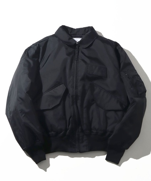 HOUSTON(ヒューストン)の「【HOUSTON/ヒューストン】FLIGHT JACKET/フライトジャケット(ブルゾン・メンズ・ブラック/セージグリーン/ネイビー・M/L/S/XL)」の1枚目の写真