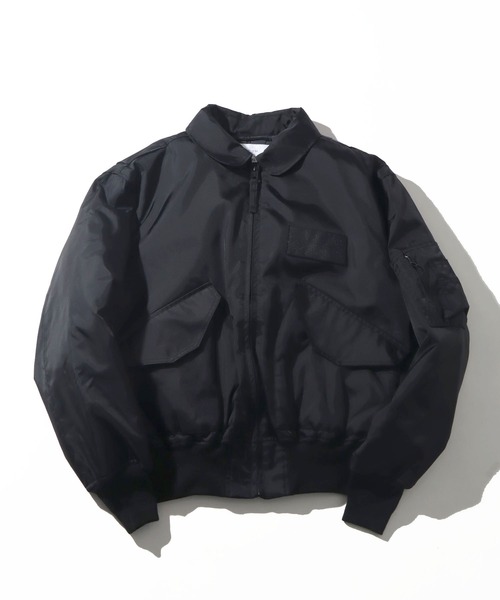 HOUSTON(ヒューストン)の「【HOUSTON/ヒューストン】FLIGHT JACKET/フライトジャケット(ブルゾン・メンズ・ブラック/セージグリーン/ネイビー・M/L/S/XL)」の4枚目の写真