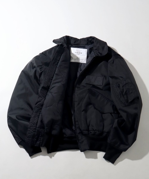 HOUSTON(ヒューストン)の「【HOUSTON/ヒューストン】FLIGHT JACKET/フライトジャケット(ブルゾン・メンズ・ブラック/セージグリーン/ネイビー・M/L/S/XL)」の5枚目の写真