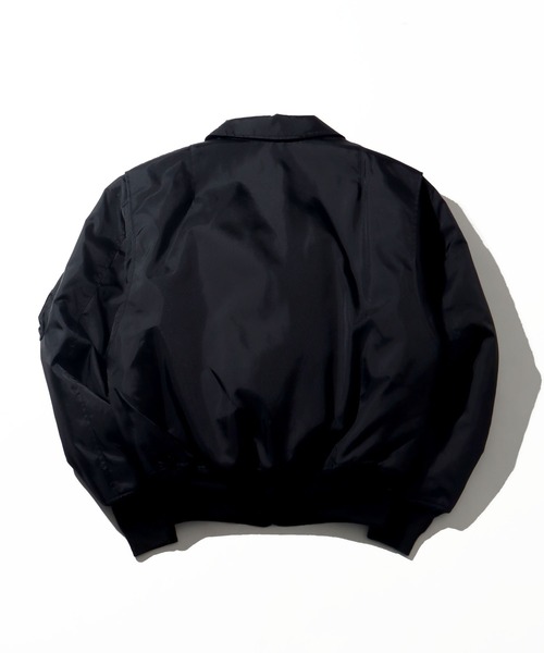HOUSTON(ヒューストン)の「【HOUSTON/ヒューストン】FLIGHT JACKET/フライトジャケット(ブルゾン・メンズ・ブラック/セージグリーン/ネイビー・M/L/S/XL)」の7枚目の写真