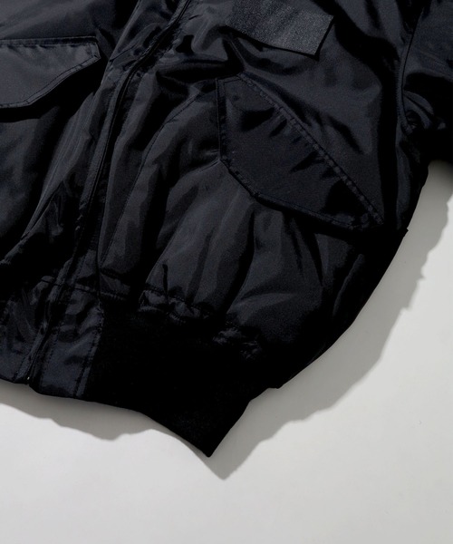 HOUSTON(ヒューストン)の「【HOUSTON/ヒューストン】FLIGHT JACKET/フライトジャケット(ブルゾン・メンズ・ブラック/セージグリーン/ネイビー・M/L/S/XL)」の10枚目の写真