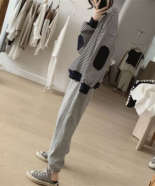 Flugge（フラッジー）の「ゆるボーダースウェット（スウェット・レディース・ネイビー・LARGE/MEDIUM）」の3枚目の写真
