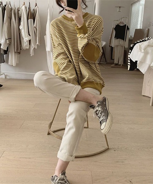 Flugge（フラッジー）の「ゆるボーダースウェット（スウェット・レディース・ネイビー・LARGE/MEDIUM）」の9枚目の写真