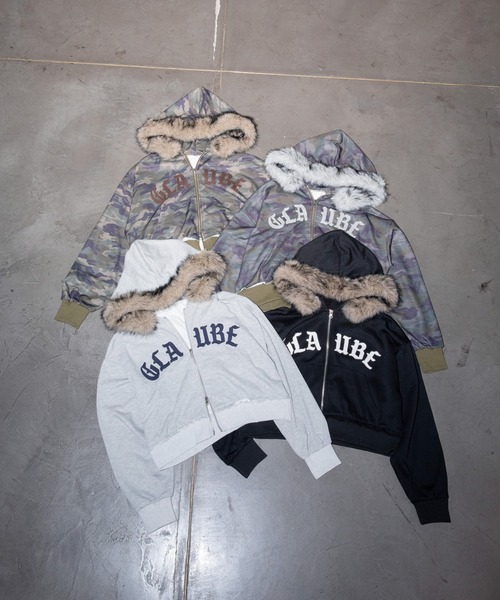 3.3 Field Trip (3.3フィールドトリップ)の「【セットアップ着用可能】3.3 Field Trip/フードファージップ(ファー取り外し可能)(パーカー・レディース・ブラック/グリーン系カモフラージュ/グレー系カモフラージュ/グレー・FREE)」の8枚目の写真