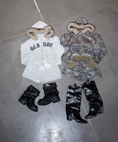 3.3 Field Trip (3.3フィールドトリップ)の「【セットアップ着用可能】3.3 Field Trip/フードファージップ(ファー取り外し可能)(パーカー・レディース・ブラック/グリーン系カモフラージュ/グレー系カモフラージュ/グレー・FREE)」の9枚目の写真