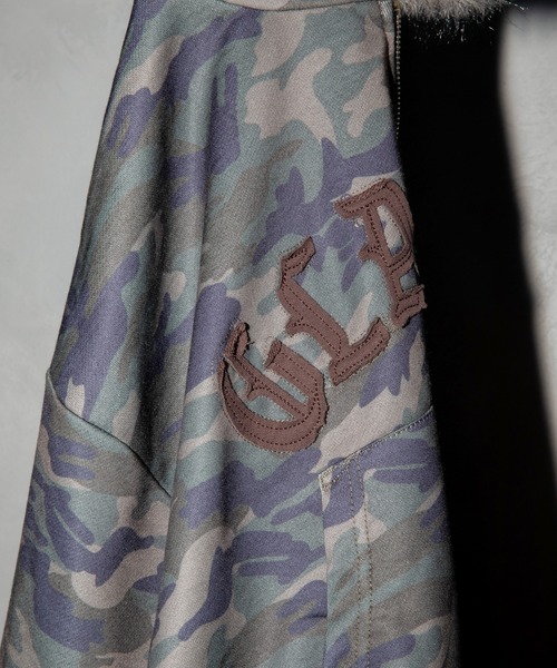 3.3 Field Trip (3.3フィールドトリップ)の「【セットアップ着用可能】3.3 Field Trip/フードファージップ(ファー取り外し可能)(パーカー・レディース・ブラック/グリーン系カモフラージュ/グレー系カモフラージュ/グレー・FREE)」の7枚目の写真