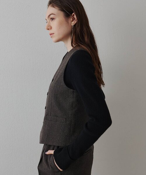 Drawing Numbers(ドローイング ナンバーズ)の「【Drawing Numbers】《セットアップ対応可》オーガニックウールプレーンベスト(ベスト・レディース・ベージュ/グレー・40/38)」の5枚目の写真