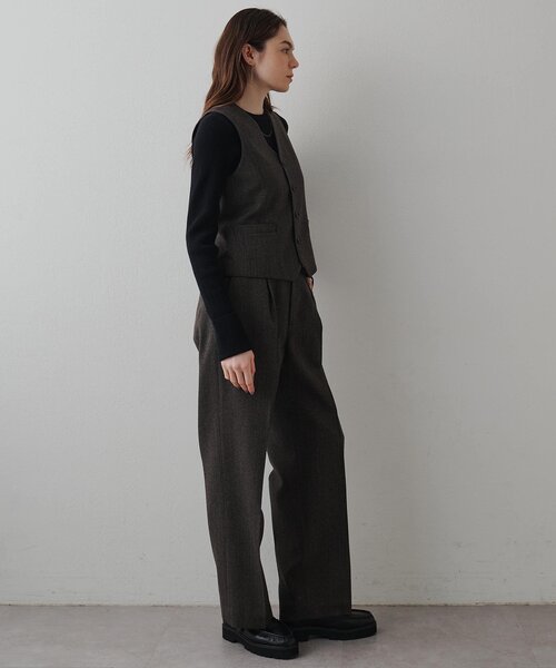 Drawing Numbers(ドローイング ナンバーズ)の「【Drawing Numbers】《セットアップ対応可》オーガニックウールプレーンベスト(ベスト・レディース・ベージュ/グレー・40/38)」の10枚目の写真