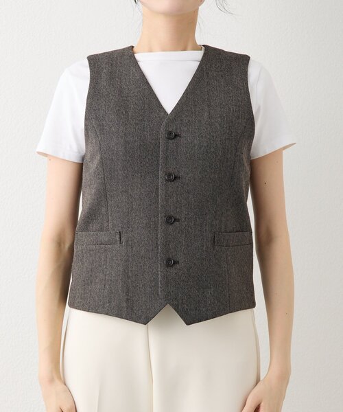 Drawing Numbers(ドローイング ナンバーズ)の「【Drawing Numbers】《セットアップ対応可》オーガニックウールプレーンベスト(ベスト・レディース・ベージュ/グレー・40/38)」の21枚目の写真