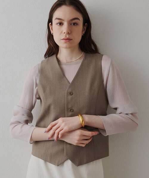 Drawing Numbers(ドローイングナンバーズ)ニットベスト　金ボタン Drawing Numbers 金ボタンニットベスト